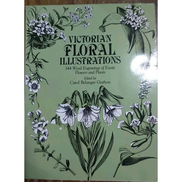 Victorian Floral Illustrations 344 Wood Engravings Plants Carol Belanger Grafton - Picture 1 of 4